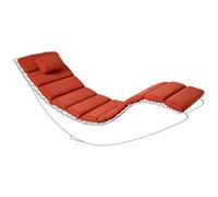 Beliani Sun Lounger Pad Cushion Brescia Premium 180 X 60 Cm Red