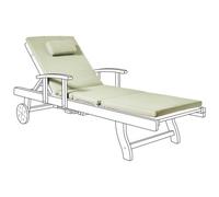 Beliani Sun Lounger Pad Cushion Toscana/java/amantea Premium 189 X 58 Cm Green