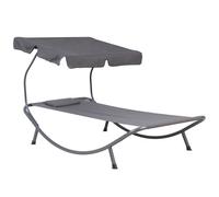 Beliani Sun Lounger Terno Metal Grey