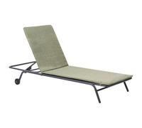 Beliani Sun Lounger Volterra Reclining Metal Green