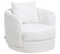 Swivel Armchair ANDALEN Fabric White