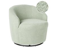 Beliani Swivel Armchair Davik Boucle Light Green