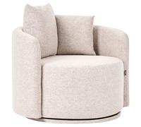 Beliani Swivel Armchair Ennora Fabric Beige
