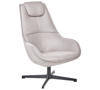 Swivel Armchair HAUGE Fabric Light Grey