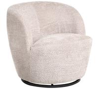 Beliani Swivel Armchair Kuolpa Chenille Beige
