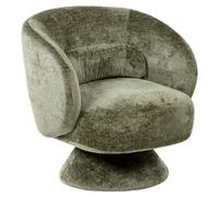 Beliani Swivel Armchair Lieksa Chenille Green