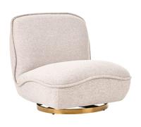 Beliani Swivel Armchair Muren Fabric Beige