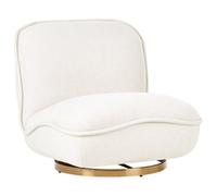 Beliani Swivel Armchair Muren Fabric Off-White