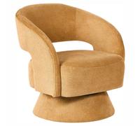 Beliani Swivel Armchair Naantali Mustard