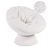 Beliani Swivel Armchair Ringsted Boucle Off-White