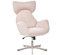 Beliani Swivel Armchair Sonderby Fabric Beige