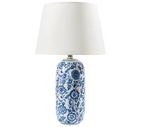 Beliani Table Lamp Aibonito Porcelain White/ Blue