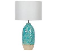 Beliani Ceramic Table Lamp Turquoise Ataba
