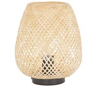 Beliani Table Lamp Bomu Bamboo Wood Light Brown, Brown