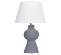 Beliani Table Lamp Fabilos Ceramic Grey