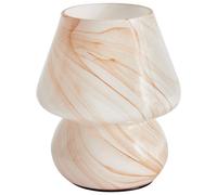 Beliani Table Lamp Lobo Glass Beige Marble