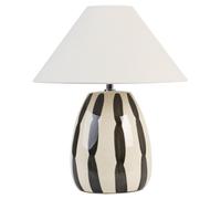 Beliani Table Lamp Luchetti Ceramic Black/ White, Brown