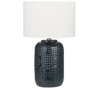 Beliani Table Lamp Mussel Ceramic Dark Blue