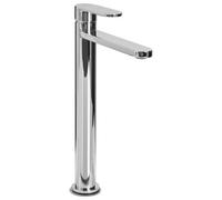 Tall Basin Mixer Tap COLHUE Brass Silver