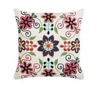 Throw Cushion BAHRAICH Cotton 50 x 50 cm Multicolour Floral Pattern