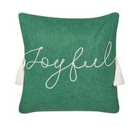 Throw Cushion ELETTARIA Cotton 45 x 45 cm Green Christmas Motif