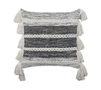 Throw Cushion ROCHEA Cotton 45 x 45 cm Black Striped