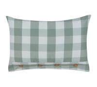 Beliani Throw Cushion TAMNINE 40 x 60 cm Mint Green Checked, Green