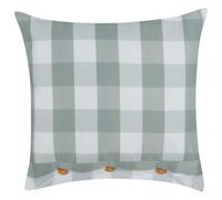 Beliani Throw Cushion Tamnine 45 X 45 Cm Mint Green Checked
