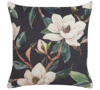 Beliani Throw Cushion Zahriye 45 X 45 Cm Black Floral Pattern
