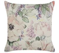 Beliani Throw Cushion Zahriye 45 X 45 Cm Violet Floral Pattern