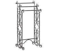 Beliani Towel Stand CHILLAN Metal Black, Black
