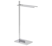 Beliani Towel Stand Silver Steel Bathroom Accessories Rack Rails Glossy