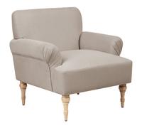 Beliani Traditional Armchair Fredros Fabric Taupe