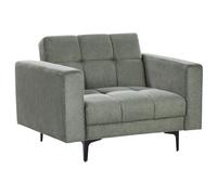 Beliani Traditional Fabric Armchair Green Alnes