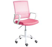 Beliani Traditional Office Chair Ease Pink