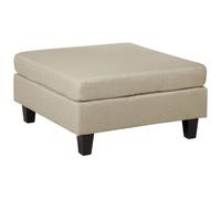 Beliani Traditional Ottoman Fevik Fabric Beige