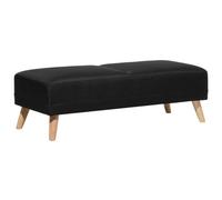 Beliani Traditional Ottoman Florli Fabric Black