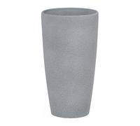Beliani Plant Pot Abdera Stone 23 Cm Grey