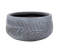 Beliani Traditional Plant Pot Ftero 25 Cm Grey