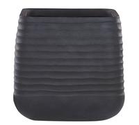 Beliani Plant Pot Parikia 50cm Black, Black