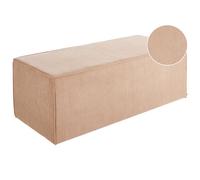 Beliani Traditional Pouffe Vinita Corduroy Beige