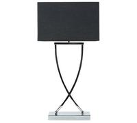 Beliani Traditional Table Lamp Yasuni Metal Black
