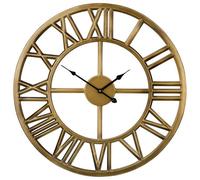 Beliani Traditional Wall Clock Nottwil Metal Gold