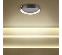 Beliani Triangle Integrated Led Ceiling Lamp - Black Steel With Acrylic Diffuser, W40 X D42 X H13Cm