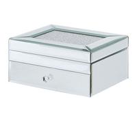 Beliani Trinket Box Kofi Glass Mirrored Silver