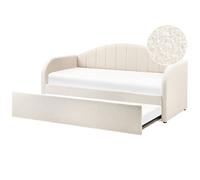 Trundle Bed Boucle EYBURIE 90 x 200 cm (EU Single) Light Beige