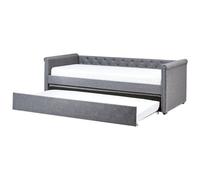 Trundle Bed Fabric LIBOURNE 90 x 200 cm (EU Single) Dark Grey