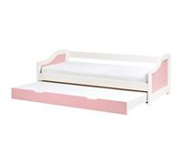 Trundle Bed Pine Wood LUNERAY 90 x 200 cm (EU Single) Pink