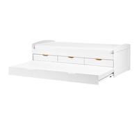 Beliani Trundle Bed Pine Wood Petiville 90 X 200 Cm (Eu Single) White