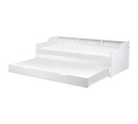 Beliani Trundle Bed Wood Edern 90 X 200 Cm (Eu Single) White